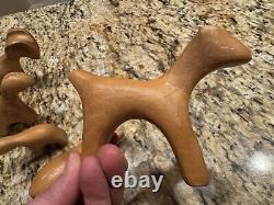 Vintage Mid Century MCM Antonio Vitali Wooden Wood Animals Ram & More Lot