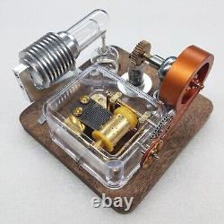 Vintage Mini Music Box Stirling Engine Model Collection Antique Toys Retro Gift