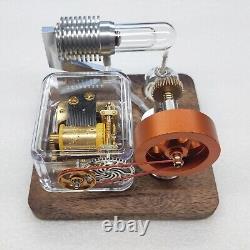 Vintage Mini Music Box Stirling Engine Model Collection Antique Toys Retro Gift