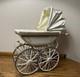 Vintage Mini White Doll Buggy (6 Tall 6.5Length & 3 Wide Rare Find)