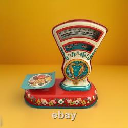 Vintage Modern Toys Tin Litho Toy Scale Japan 1960's Seahorses Vivid Color