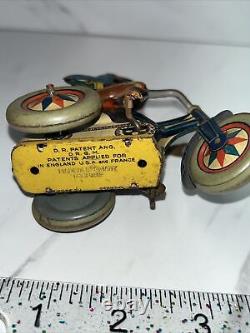Vintage Monkey On Tricycle US Zone Germany Wind-up Tin Toys Original Collectible