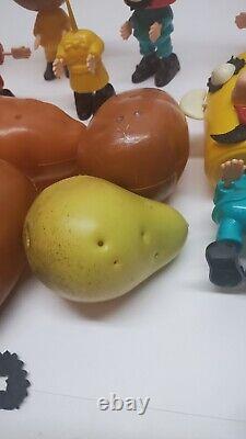 Vintage Mr Potato Head Willy Burger Tooty Frooty RARE Friends Toy LOT Hasbro 60s