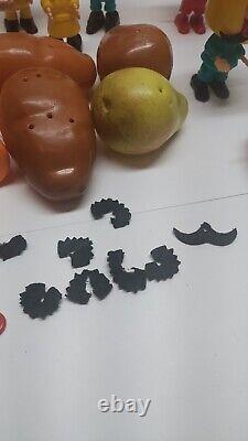 Vintage Mr Potato Head Willy Burger Tooty Frooty RARE Friends Toy LOT Hasbro 60s