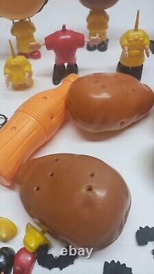 Vintage Mr Potato Head Willy Burger Tooty Frooty RARE Friends Toy LOT Hasbro 60s
