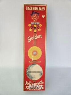 Vintage Musical Toy Golden Tischbumbass Made in German Democratic Republic