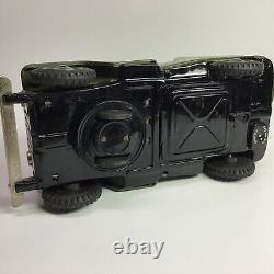 Vintage Nomura TN Battery Operated Lithographed Army Jeep With Two Soldiers