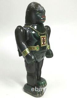 Vintage Nomura Toy King of the Jungle wind-up tin walker King Kong litho