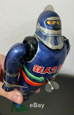 Vintage Nomura Toy Tetsujin 28 tin wind-up flyer robot toy 1960s Japan Gigantor