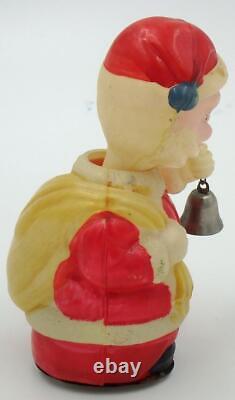 Vintage Occupied Japan Celluloid Santa with Bell Wind-Up-B