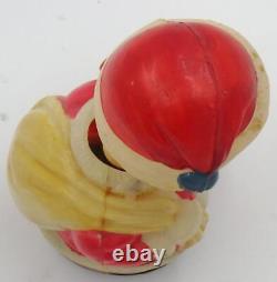 Vintage Occupied Japan Celluloid Santa with Bell Wind-Up-B