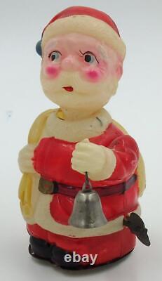 Vintage Occupied Japan Celluloid Santa with Bell Wind-Up-B