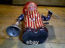 Vintage Occupied Japan Tin & Celluloid NEWS BOY Wind Up Toy Works Original