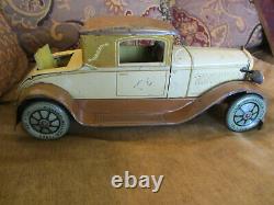 Vintage Old Circa 1930 15'' L Karl Bub Kb Toys Germany Tin Wind Up Coupe Toy Car