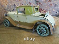 Vintage Old Circa 1930 15'' L Karl Bub Kb Toys Germany Tin Wind Up Coupe Toy Car