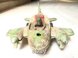 Vintage Old Rare Collectible Wind Up Colorful Helicopter Litho Toy Japan