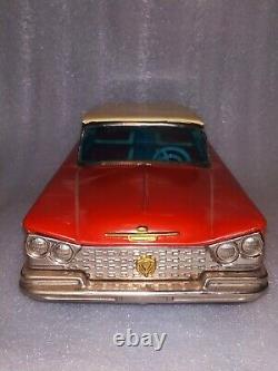 Vintage Original Asahi Ichico Japan Tinplate Toy Car Buick Friction 1958 Rare #