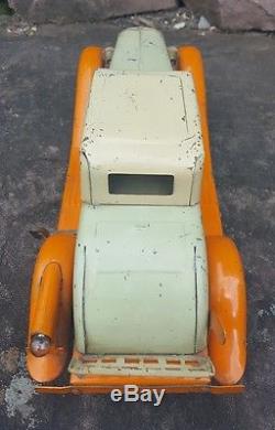 Vintage Original Girard Pierce Arrow Car Coupe Roadster Pressed Steel Toy RARE