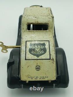 Vintage Original Marx Tin Litho Windup Police Gang Busters Car