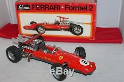 Vintage Original Schuco Ferrari 1073 Formel 2 German Toy Race Car, Box withkey