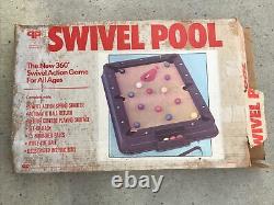 Vintage Peerless Playthings Swivel Pool Missing Cue Ball & Rack With Box! Rare