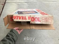 Vintage Peerless Playthings Swivel Pool Missing Cue Ball & Rack With Box! Rare