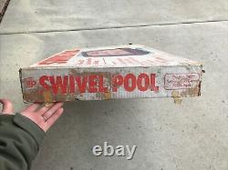 Vintage Peerless Playthings Swivel Pool Missing Cue Ball & Rack With Box! Rare
