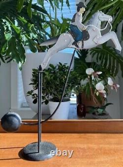 Vintage Pendulum Balance Cowboy on Counterweight Standing Balance Toy Model