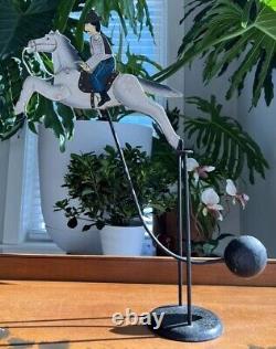 Vintage Pendulum Balance Cowboy on Counterweight Standing Balance Toy Model