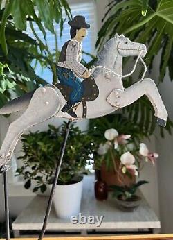 Vintage Pendulum Balance Cowboy on Counterweight Standing Balance Toy Model