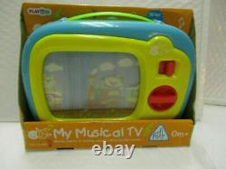 Vintage Play Go My Musical Tv Wind Up Moving Screen With Handle