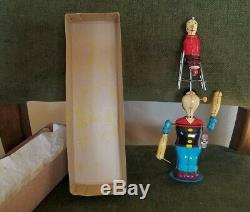 Vintage Popeye Juggling Olive Oyl Wind-Up Toy in Box. Works. Japan, Linemar