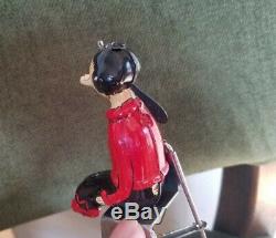 Vintage Popeye Juggling Olive Oyl Wind-Up Toy in Box. Works. Japan, Linemar