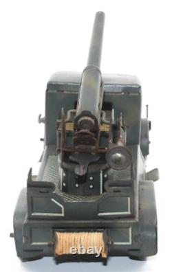 Vintage Pre-war German Tippco Flak 88 Clockwork Mobile Anti-aircraft Truck