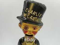 Vintage RARE Charlie Mccarthy Strut Wind up Tin Litho Toy in Original Box