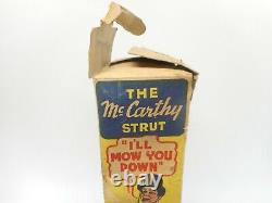 Vintage RARE Charlie Mccarthy Strut Wind up Tin Litho Toy in Original Box