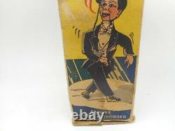 Vintage RARE Charlie Mccarthy Strut Wind up Tin Litho Toy in Original Box