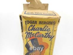 Vintage RARE Charlie Mccarthy Strut Wind up Tin Litho Toy in Original Box