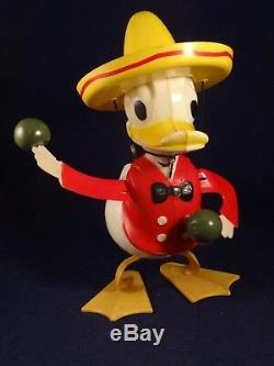 Vintage RARE toy wind-up Donald Duck The Gay Caballero boxed Walt Disney's 50