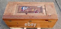 Vintage Raggedy Ann HAND MADE ORIGINAL Toy Box. X-LARGE DOVETAIL PINE