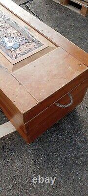 Vintage Raggedy Ann HAND MADE ORIGINAL Toy Box. X-LARGE DOVETAIL PINE