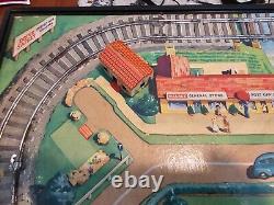 Vintage Ranger Steel #410 Model Mechanical Railroad Toy Train Set with Box