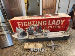Vintage Rare 1960's Remco Fighting Lady Battleship Toy Working with Box