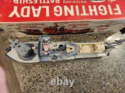 Vintage Rare 1960's Remco Fighting Lady Battleship Toy Working with Box