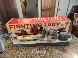 Vintage Rare 1960's Remco Fighting Lady Battleship Toy Working with Box