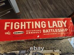 Vintage Rare 1960's Remco Fighting Lady Battleship Toy Working with Box