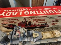 Vintage Rare 1960's Remco Fighting Lady Battleship Toy Working with Box