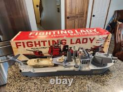 Vintage Rare 1960's Remco Fighting Lady Battleship Toy Working with Box