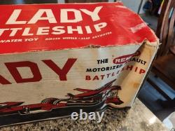 Vintage Rare 1960's Remco Fighting Lady Battleship Toy Working with Box