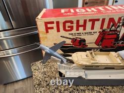 Vintage Rare 1960's Remco Fighting Lady Battleship Toy Working with Box